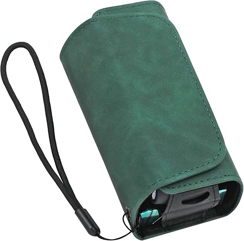 Miniatura 1 de EPMANN Schoolbag Bag Cover Flip Cover Wallet Leather Case Accessories Fit for Iqos 30 Duo DVD Storage case Color  Green