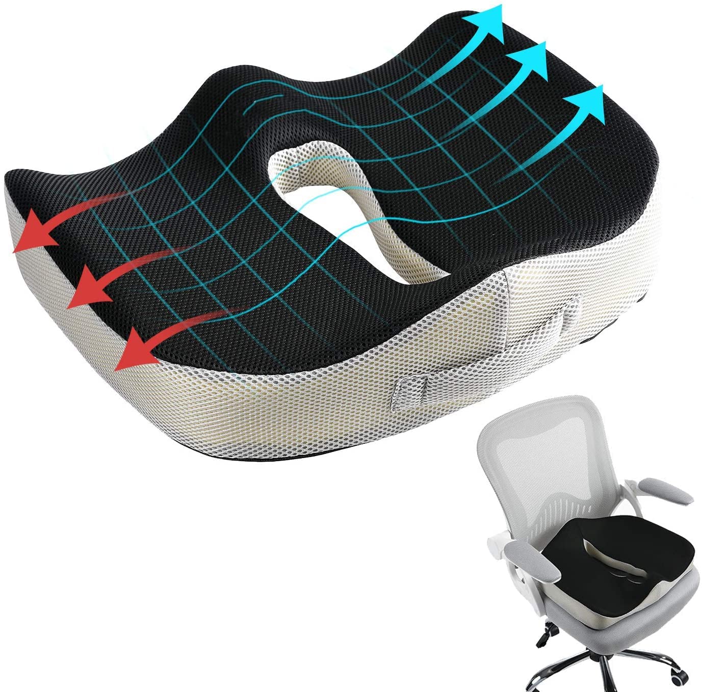 Buy KEYOZA Memory Foam Seat/Chair Cushion for Relieves Back, Sciatica