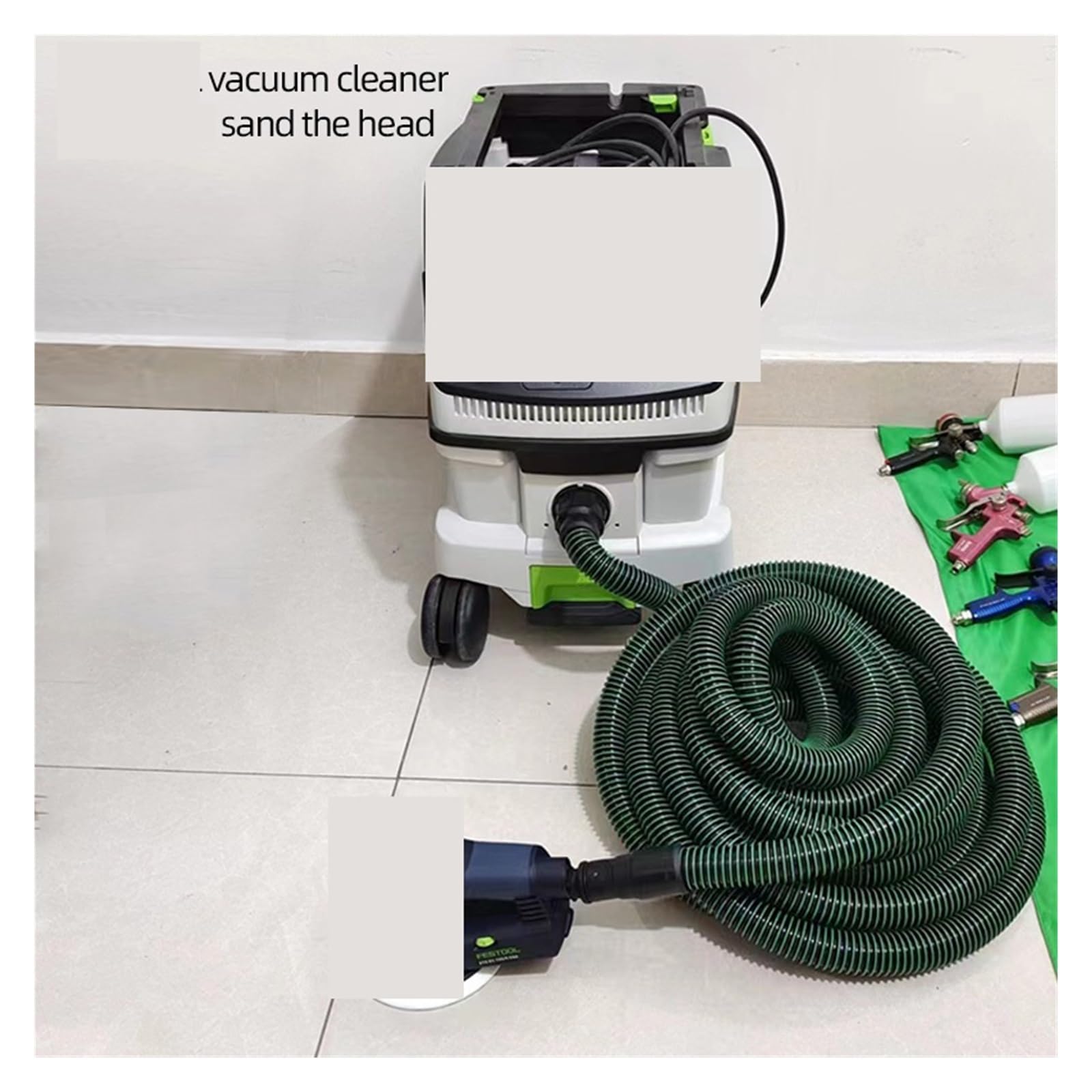 Manguera De Extracción De Polvo De 10 M | Tubo De Aspiración Universal, Compatible Con Lijadoras FESTOOL/MIRKA. Tubo Colector Antiestático.