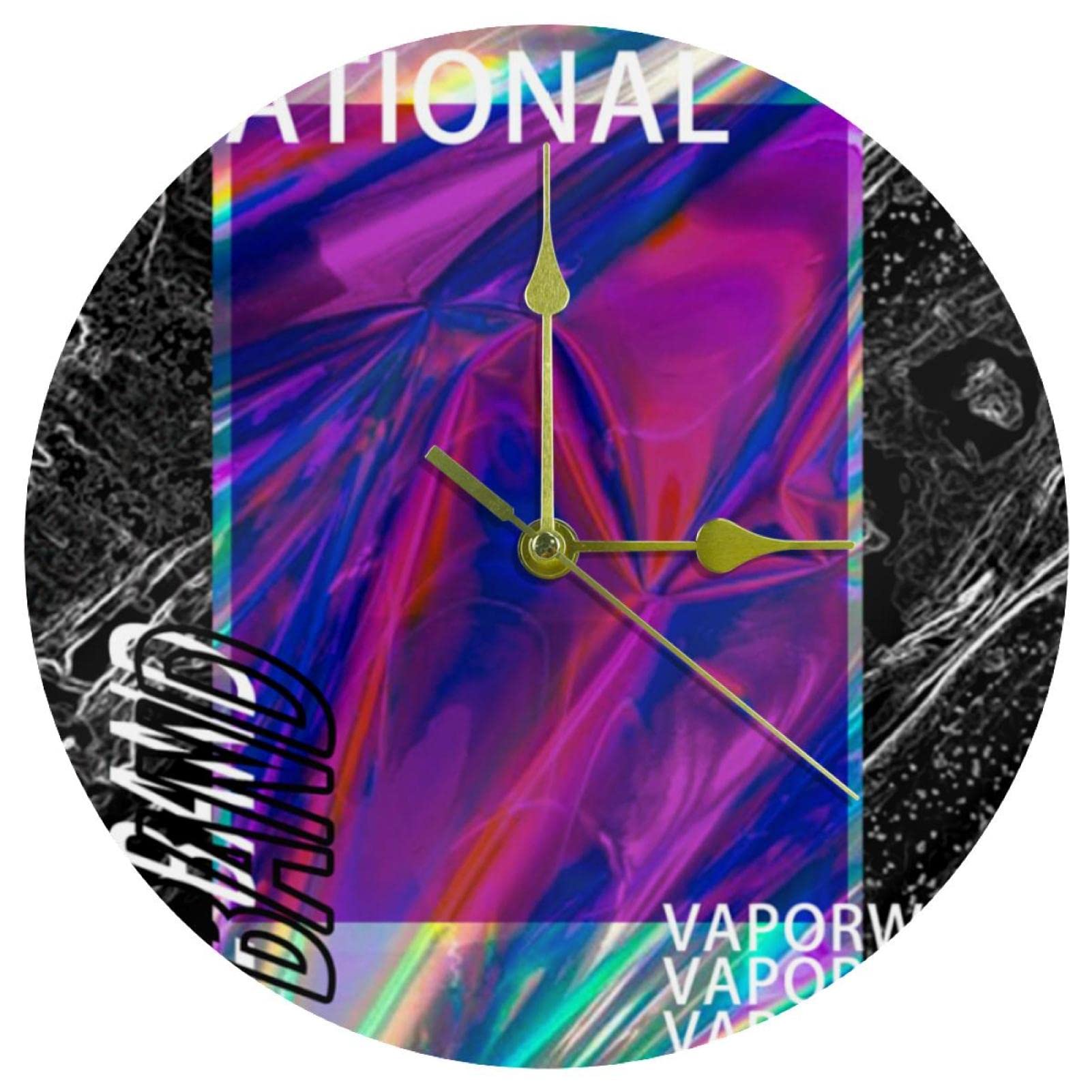 Horloge murale décorative ronde en acrylique pour embellir l'école et la maison