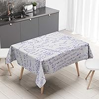 Vista 1 de Mantel de matemáticas Redondo para mesa de 4 sillas, mantel pequeño para cocina, comedor, fiesta, 30 x 30 pulgadas