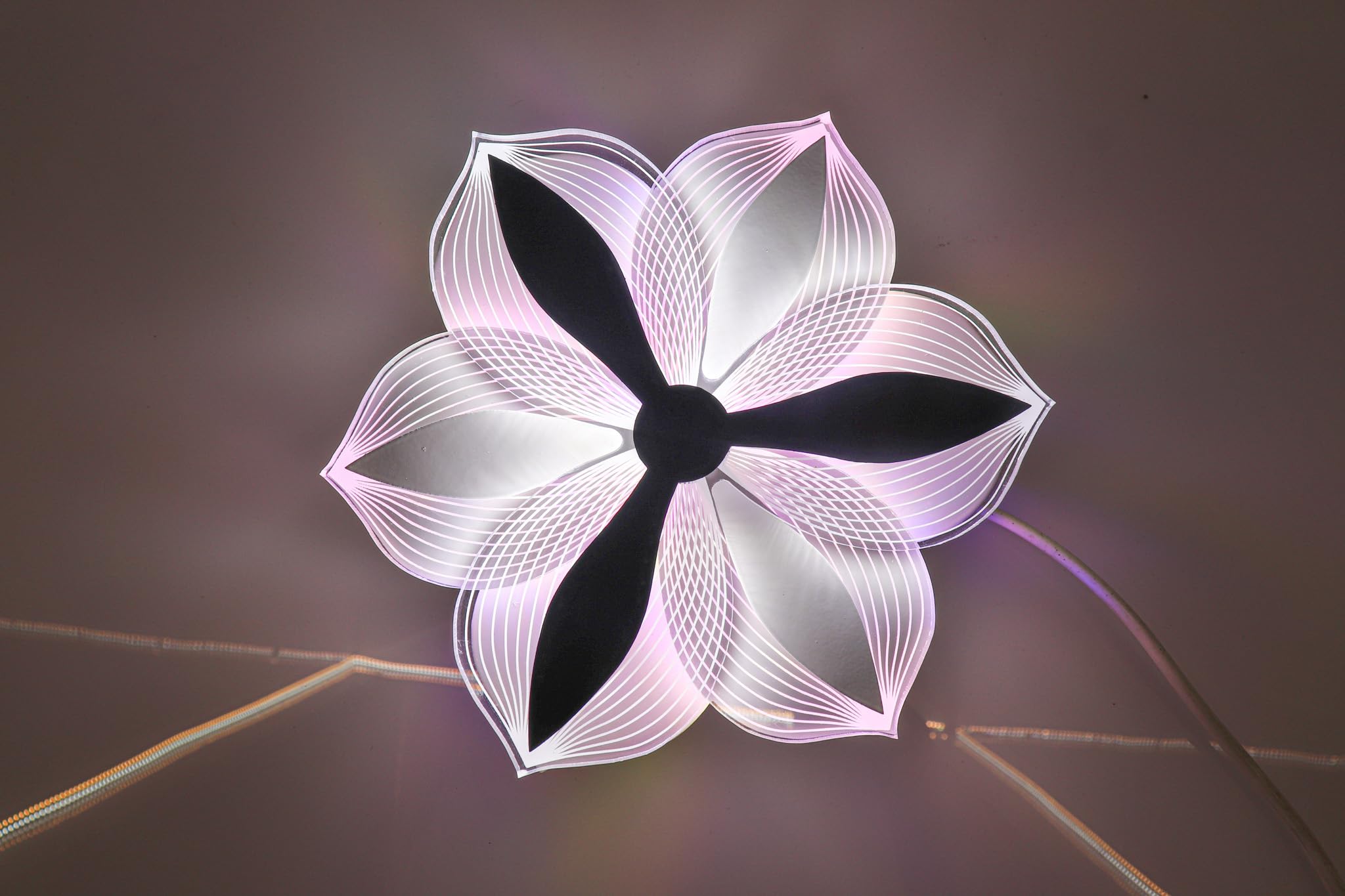 swanart Glowora RGB Color Changing Acrylic & Metal Flower-Shaped Chandelier Light - Modern 10W Decorative Ceiling Light for Living Rooms, Bedrooms, and Kids' Rooms 4