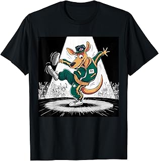 Funny Breakdancing Kangaroo Australian Olympics Mens Womens T-Shirt