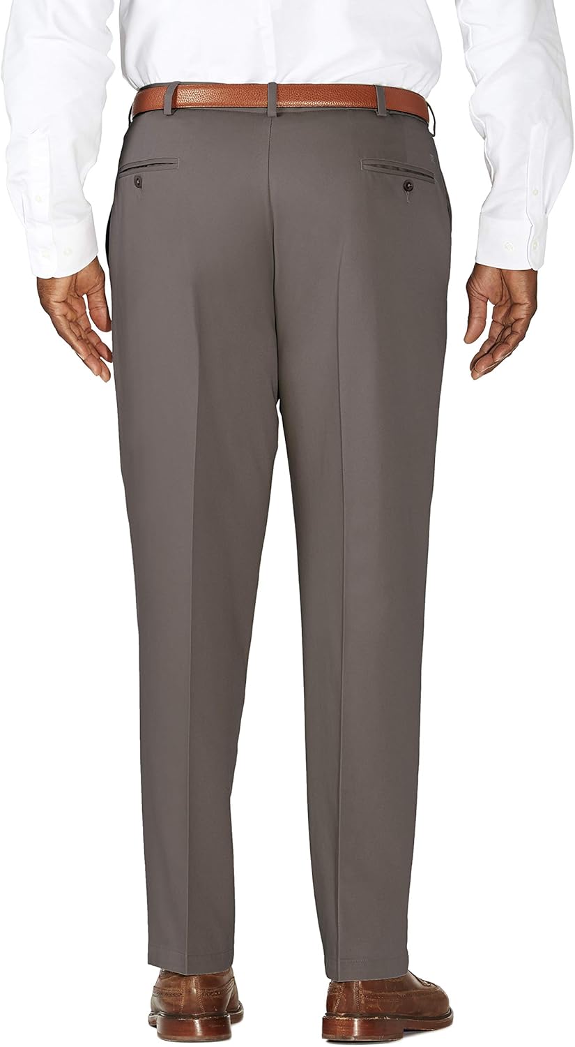 Haggar Men's Work to Weekend Hidden Expandable Waist No Iron Casual Pant - Flat and Pleat Front - Image 3