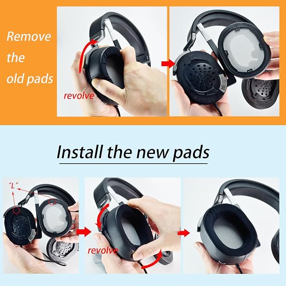 HS65 HS55 Earpads - defean Replacement Ear Pads Cover Cushions Compatible with Corsair HS65 HS55 Surround Gaming Headset,High-Density Noise Cancelling Foam (Black Breathable Ice Silk Fabric)