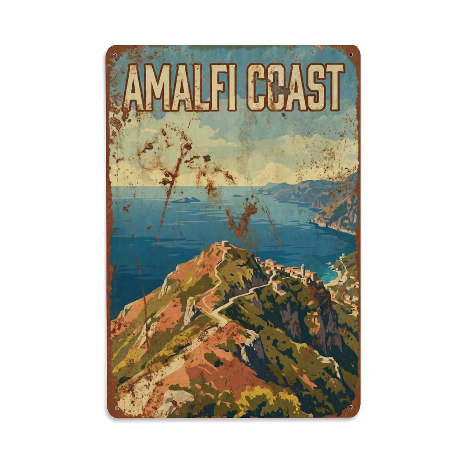 Vintage Travel Summit Italy Mountain 1 Metal Tin Sign