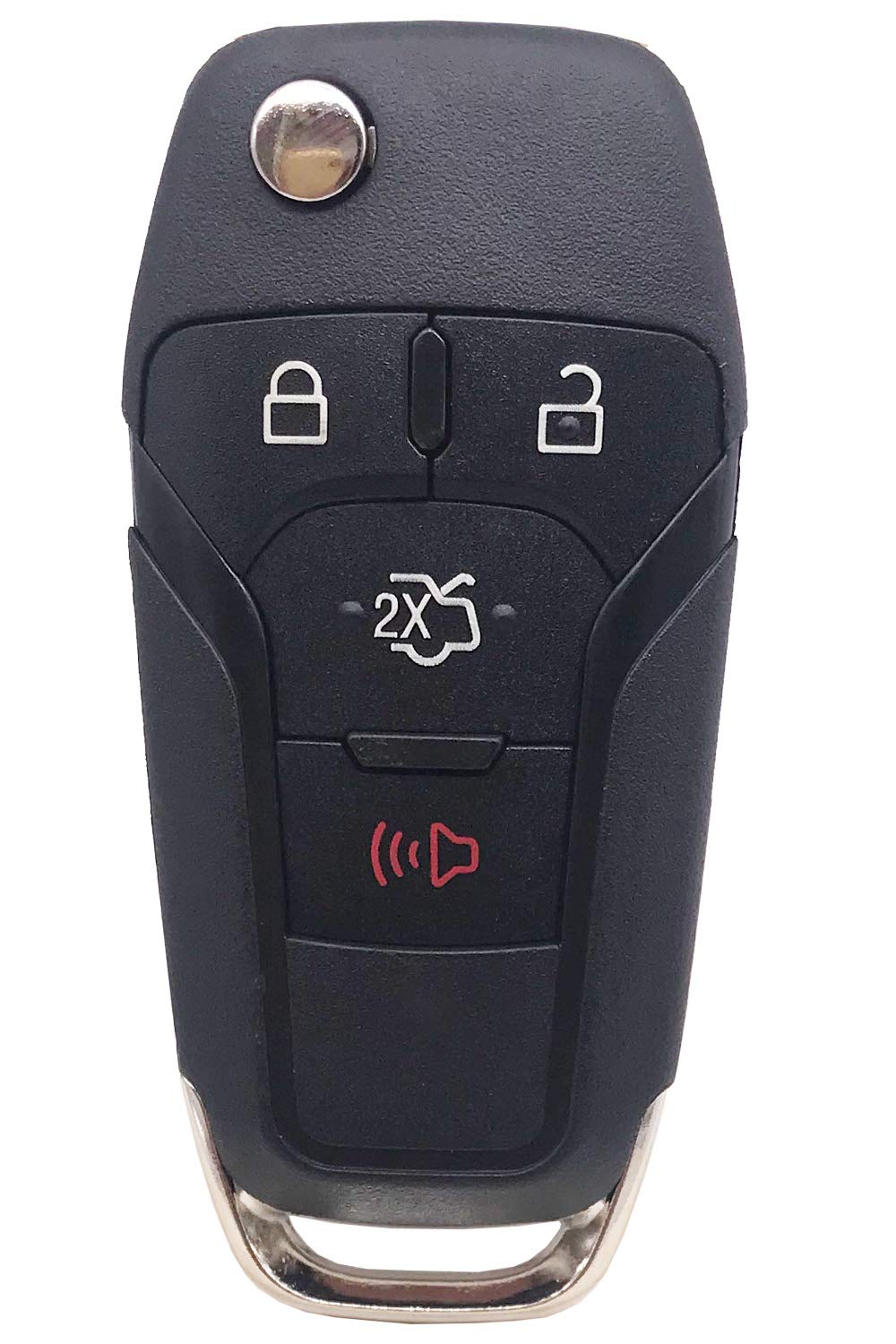 Horande 4 Buttons Replacement Key Fob Cover Case fit for 2013 2014 2015 2016 Ford Fusion Keyless Entry Folding Flip Key Fob Shell