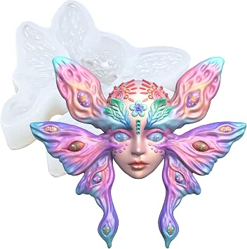 Butterfly Fairy Goddess Silicone Epoxy Resin Mold for Jewelry Making Polymer Clay Fondant Cake Decoration