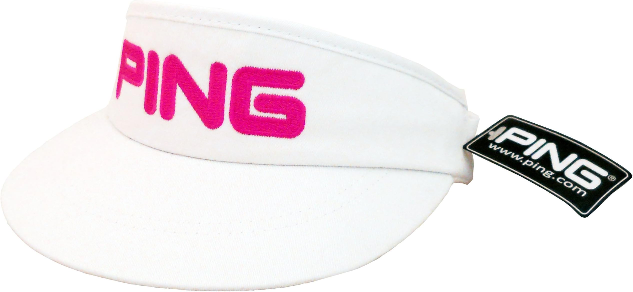 New 2013 RARE Ping Bubba Watson Adjustable Golf Visor Hat OSFA White/Pink