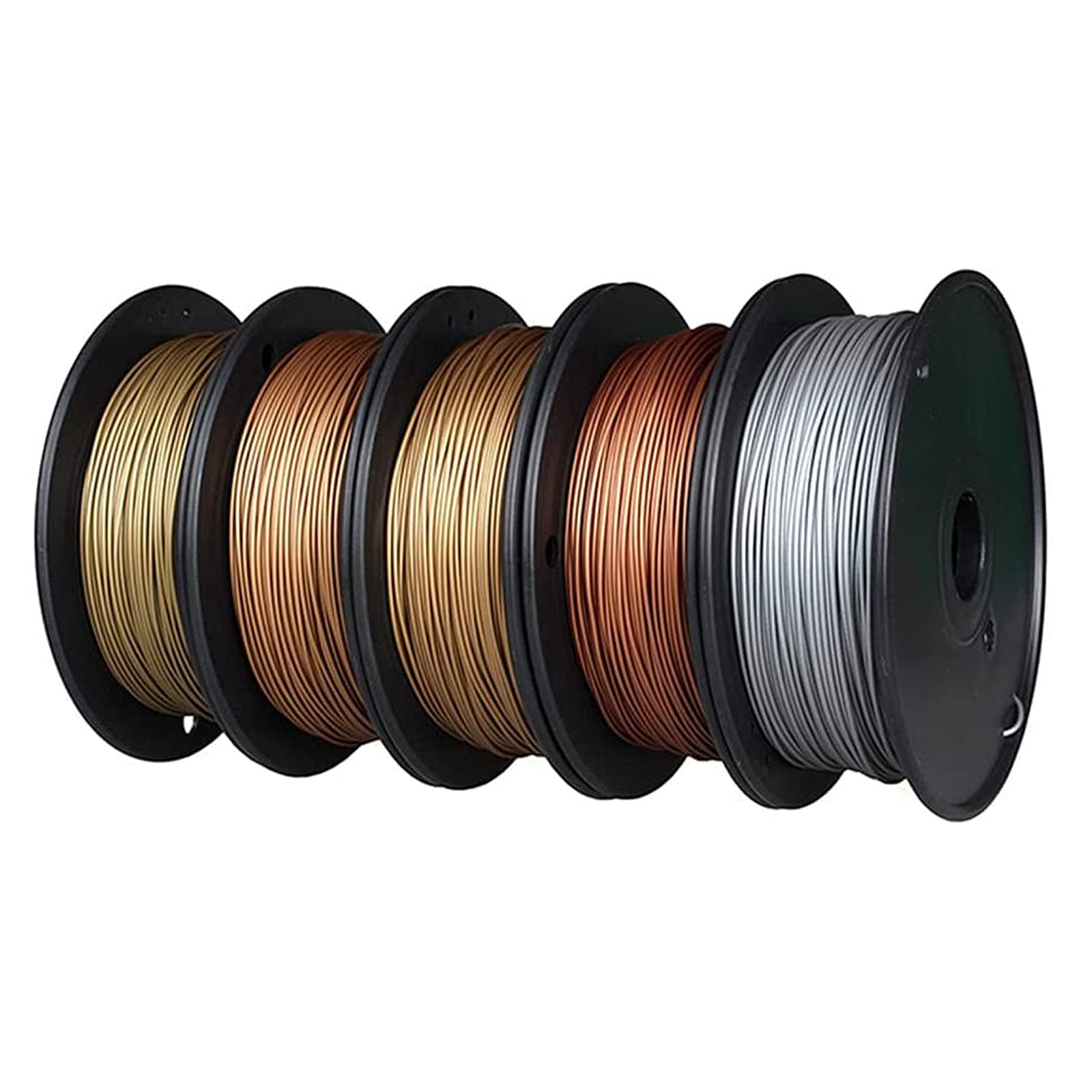 Materiały eksploatacyjne do drukarek 3D, Materiały eksploatacyjne do drukarek 3D PLA na bazie metalu 1,75 mm szpula 0,5 kg 40% metalu wielokolorowa(Aluminum)