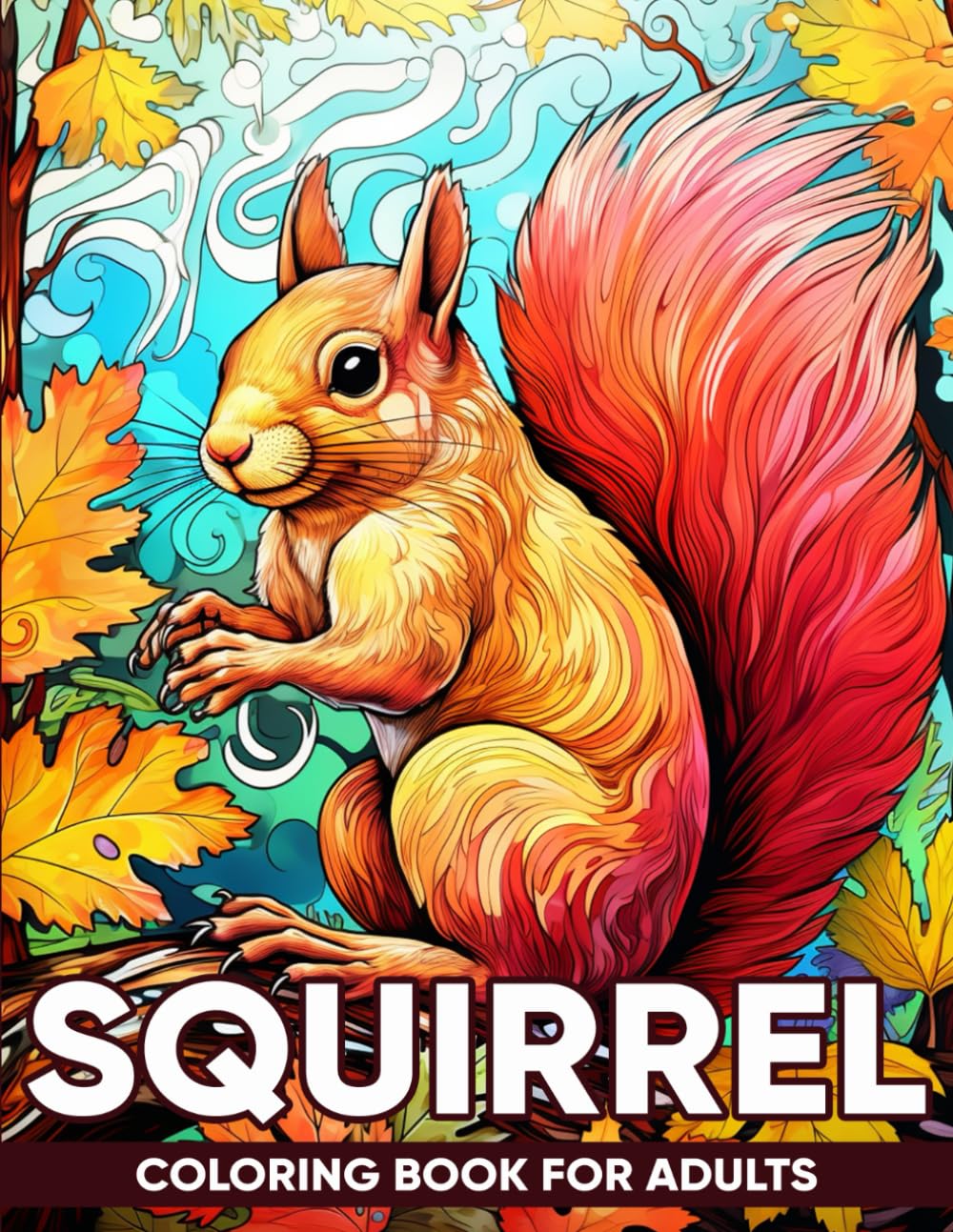 Squirrel Coloring Book For Adults: An Adult Coloring Book with 50 Whimsical Squirrel Designs for Relaxation, Stress Relief, and Woodland Wonder