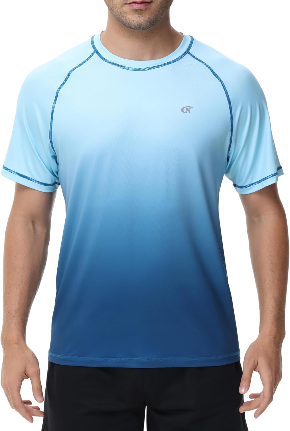 Satankud Men's UPF 50+ Rash Guard Swim Shirts Short/Long Sleeve Sun Protection Summer Beach Hawaiian T-Shirt - Image 2