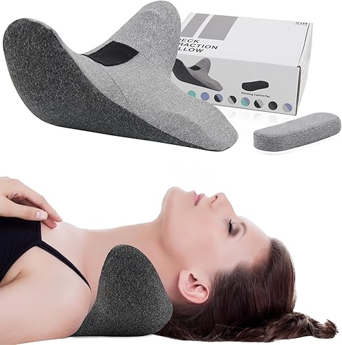 Miniatura 1 de Relajante de cuello y hombros, almohada quiropráctica, dispositivo de tracción cervical para alivio del dolor de ATM y relajación muscular, almohada