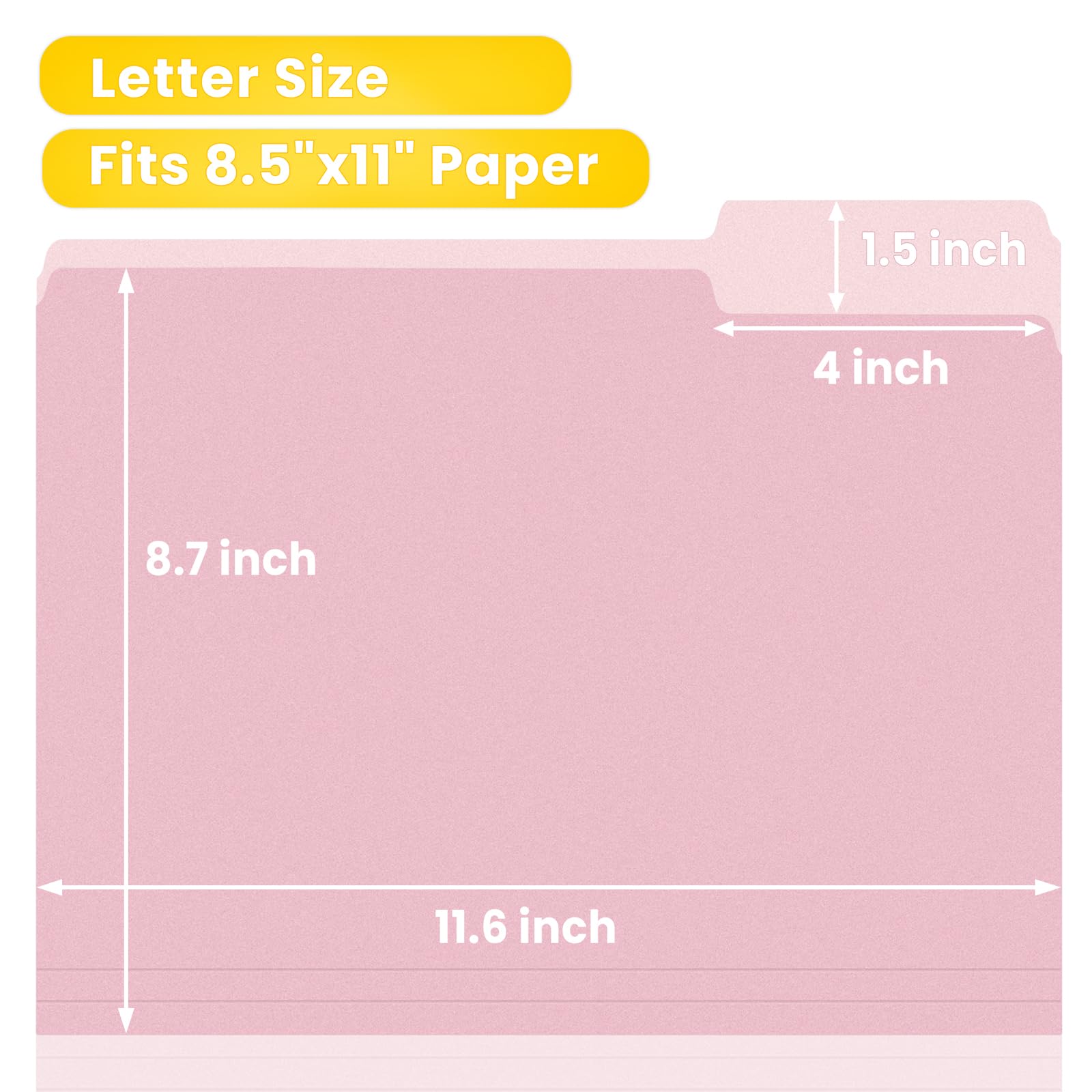 SUNEE File Folders, 30 Pack Manilla Folders 8.5 X 11, Colored - View #4
