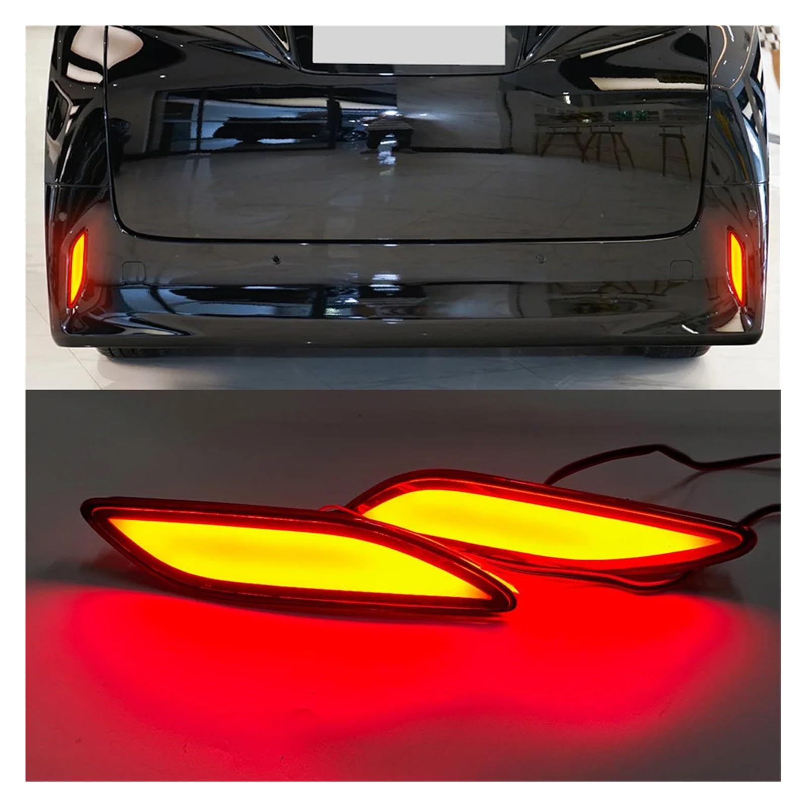 Pasuje do T0y0ta Alphard 40 Series Led tylne lampy samochodowe reflektor tylnego zderzaka światła DRL światła Stop akcesoria do lamp 2 sztuk(Smoke lens)