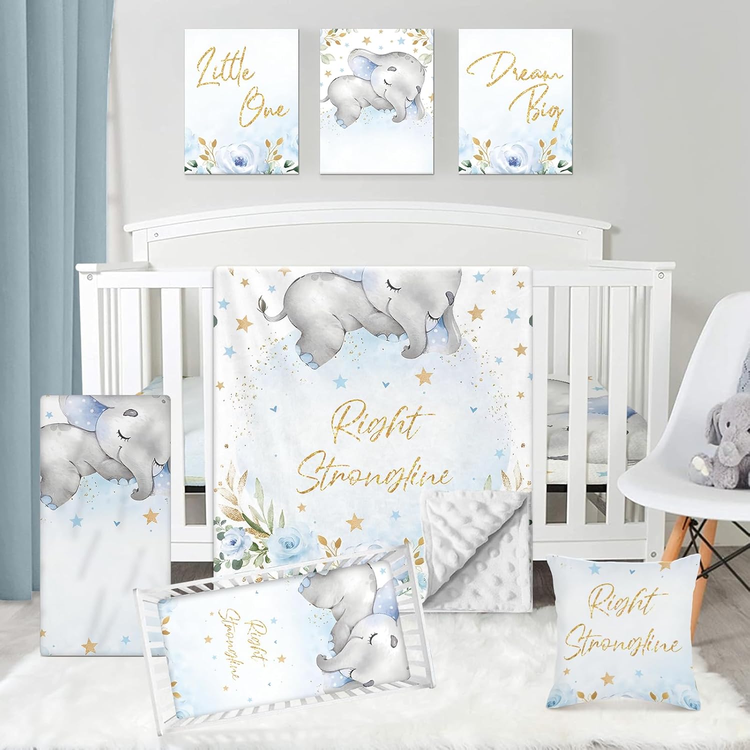 Personalized Baby Crib Bedding Set 5 Piece Custom Baby