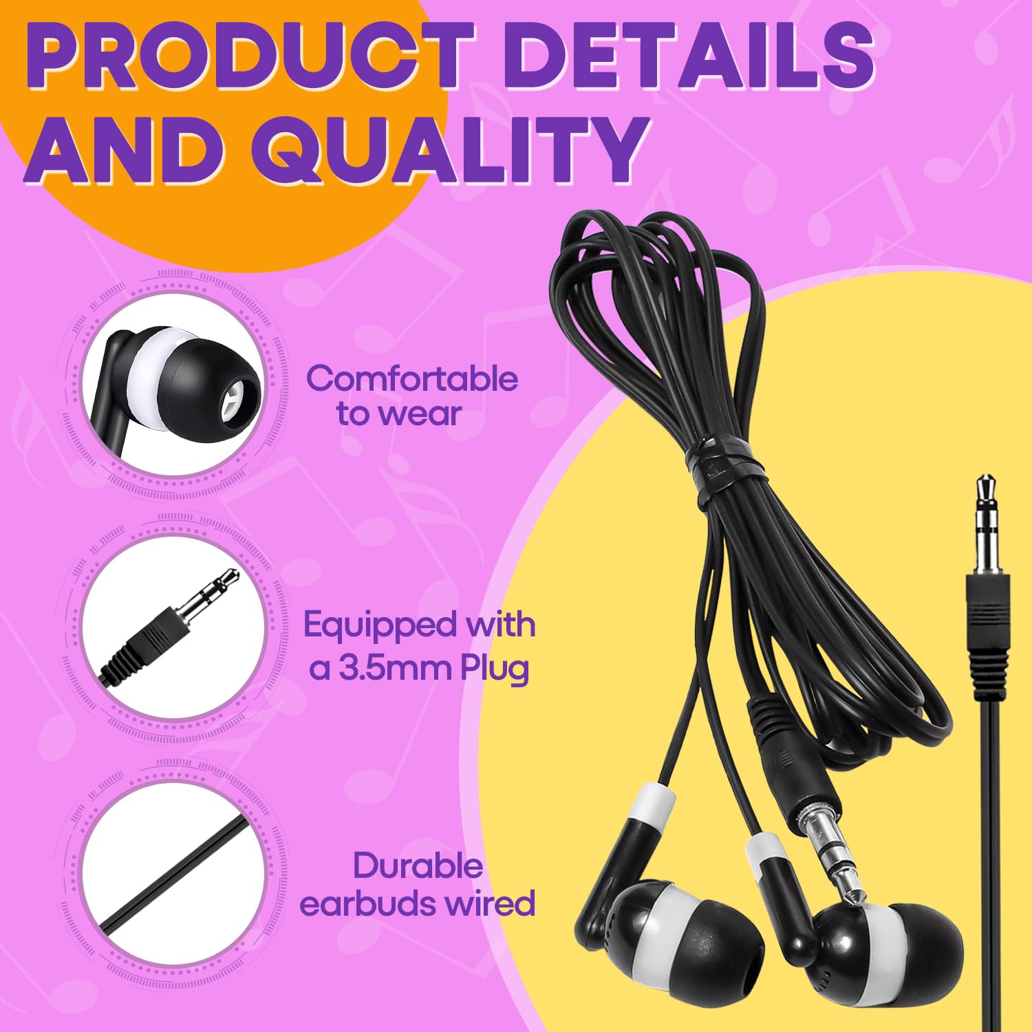 キッズ ヘッドフォン バルク 50個パック クラスセット 学生 子供 幼児