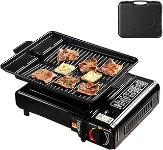 Camp Stove - Portable Cooktop | Automatic Ignition Precise Heat Control Survival Gear for Backpacking Outdoor Road Trip Hi...