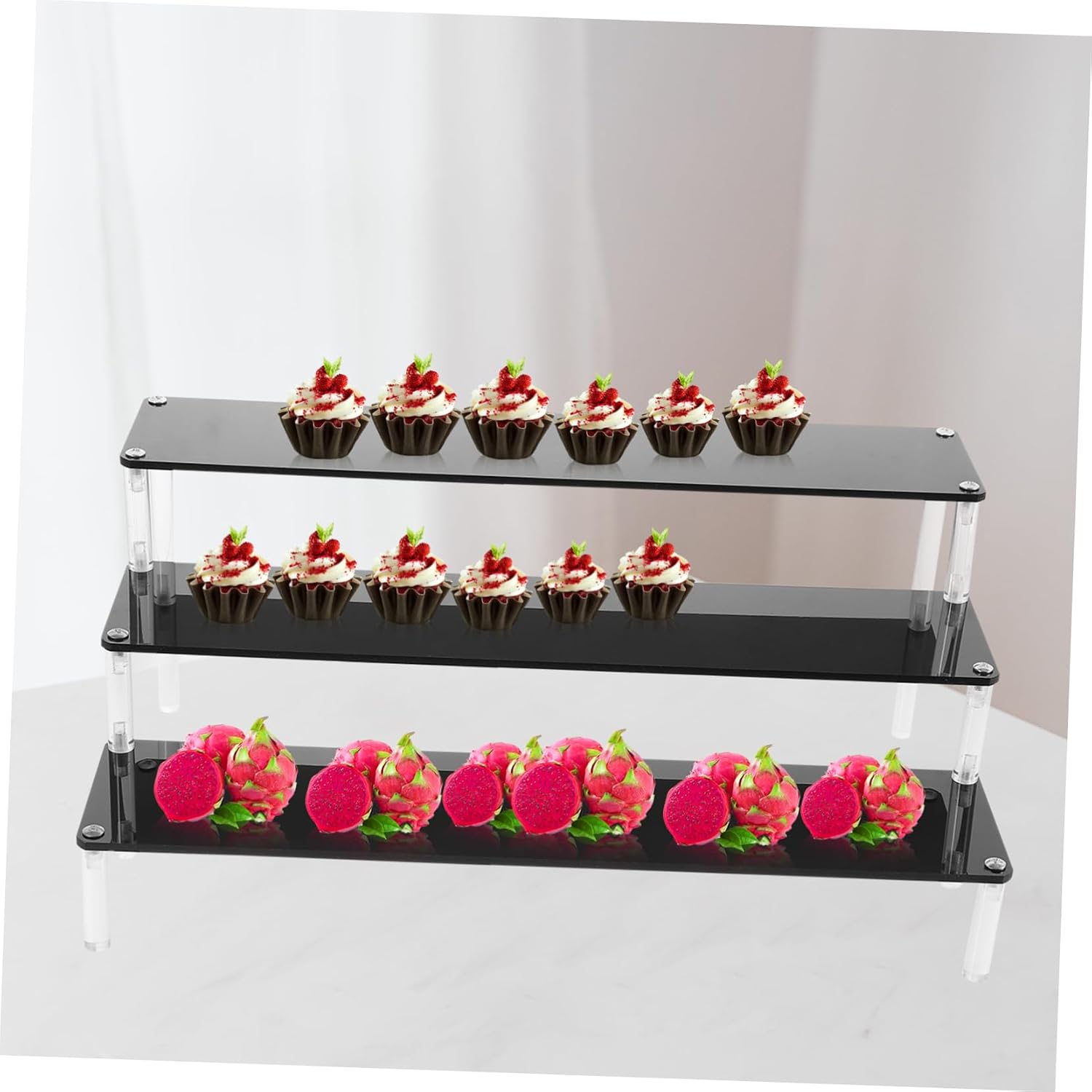 Acrylic Display Rack for Garage Shelves Toy Figurine Stand Bakers Rack Hanging Organizer