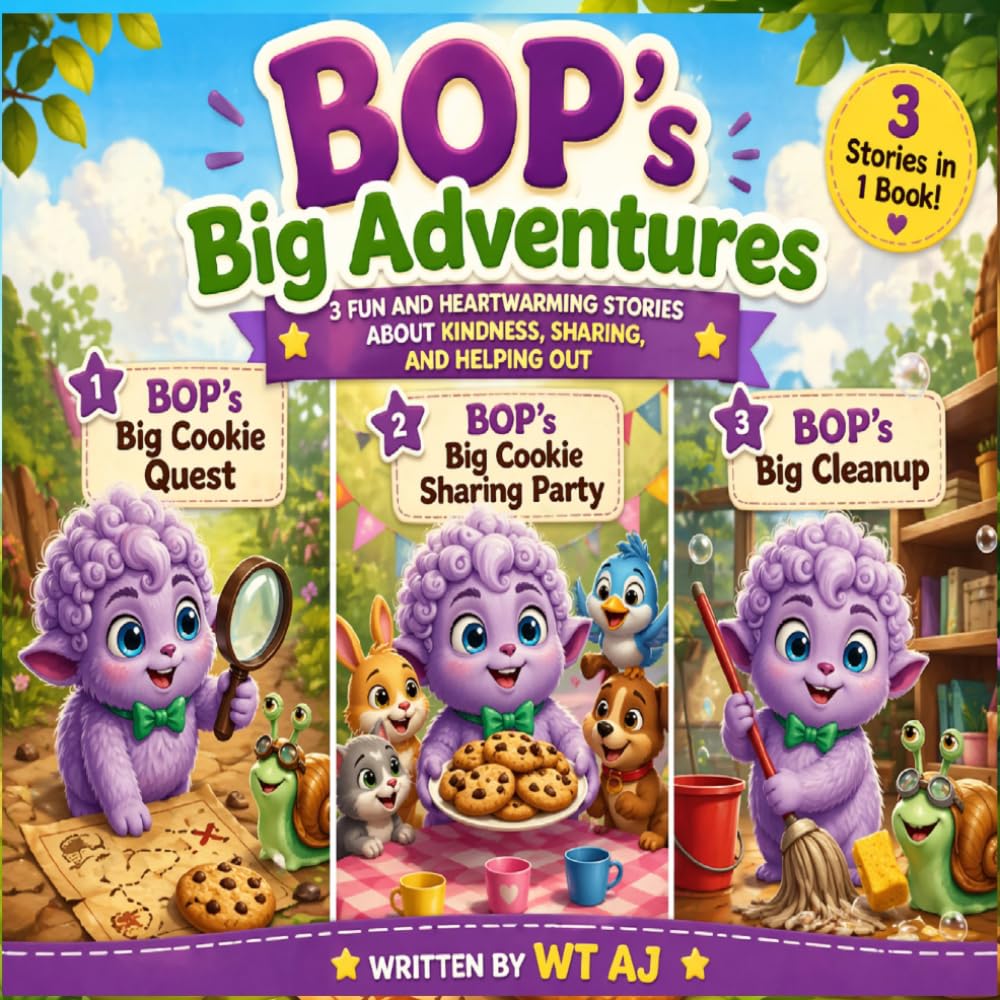 BOP’s Big Adventures: 3 Fun and Heartwarming Stories About Sweet Surprise, Sharing, and Cleaning Up