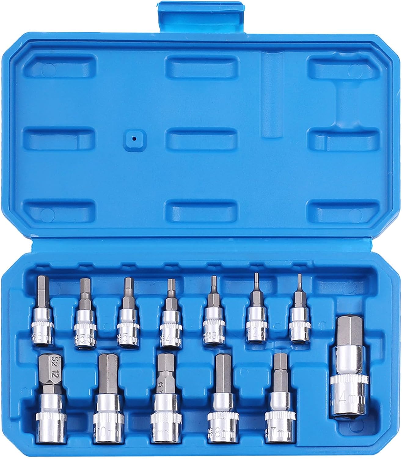 Hex Bit Socket Set Premium S2 Alloy Steel | 13-Piece Metric 2mm - 14mm Allen Socket Kit