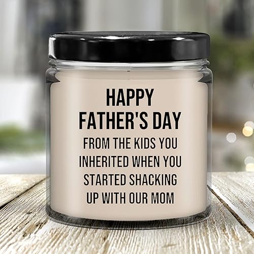 Miniatura 3 de Vela de padrastro, regalo de padrastro, divertida vela feliz del día del padre, regalo de regalo para papá, de los niños que heredó cuando comenzó a