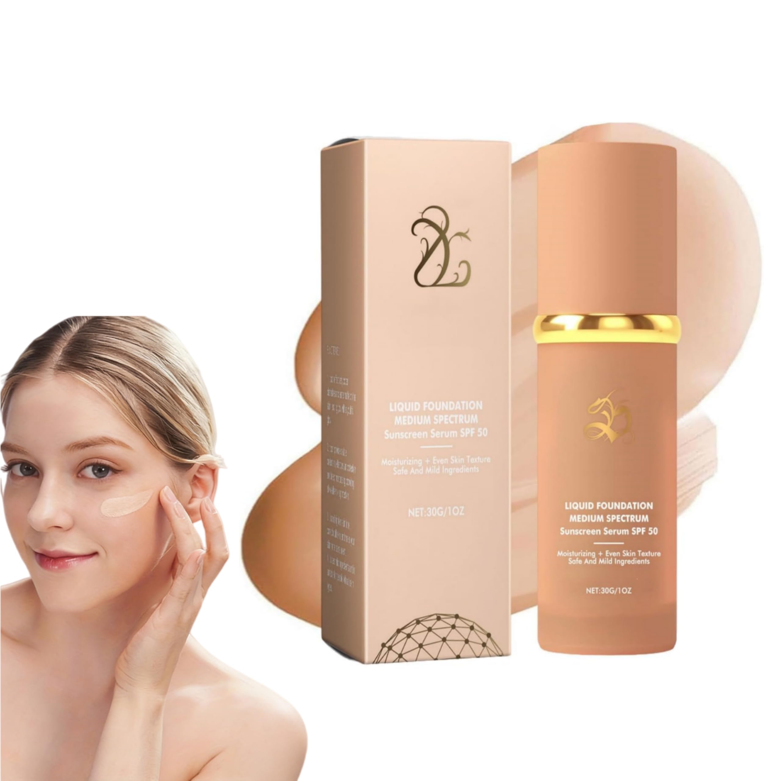 Infinite Love Maquillaje,Base De Maquillaje Que Cambia De Color SPF 50,Base Maquillaje Coreana,Base Maquillaje Antiedad,Duradera Para Corrector Antiedad Hidratante (2PCS) — view 7