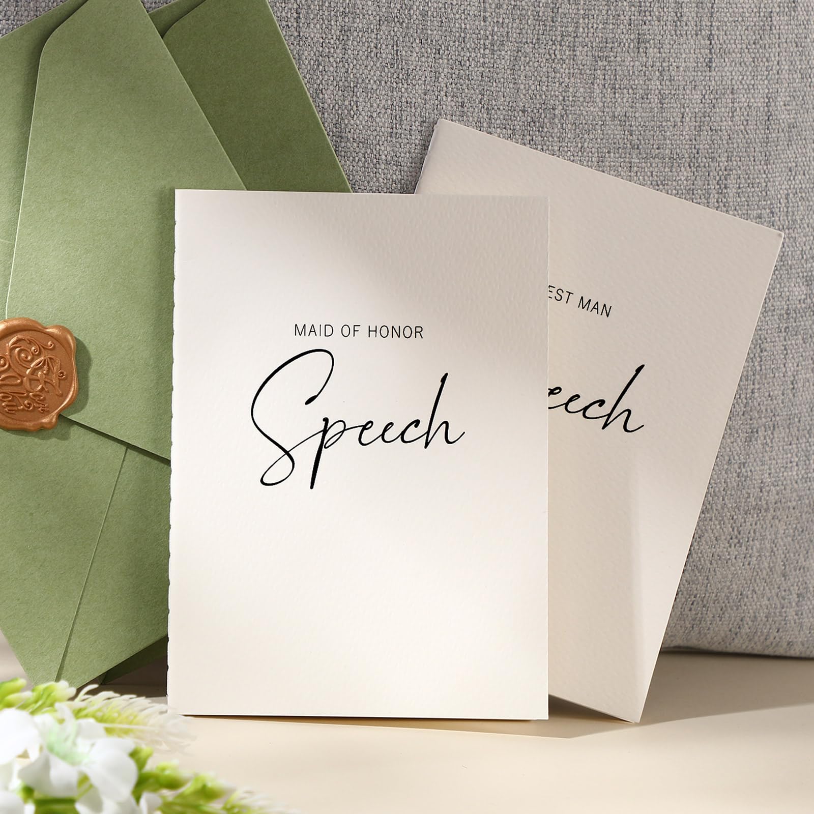 Livres de toast de mariage Engrowtic avec cachet de cire pour MOH