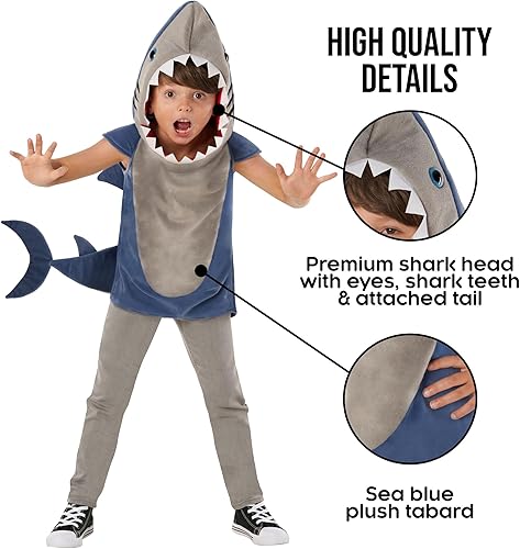 Miniatura 2 de Morph Costumes Great White Shark Costume Kids Fish Costume Kids Shark Halloween Costume Boys And Girls