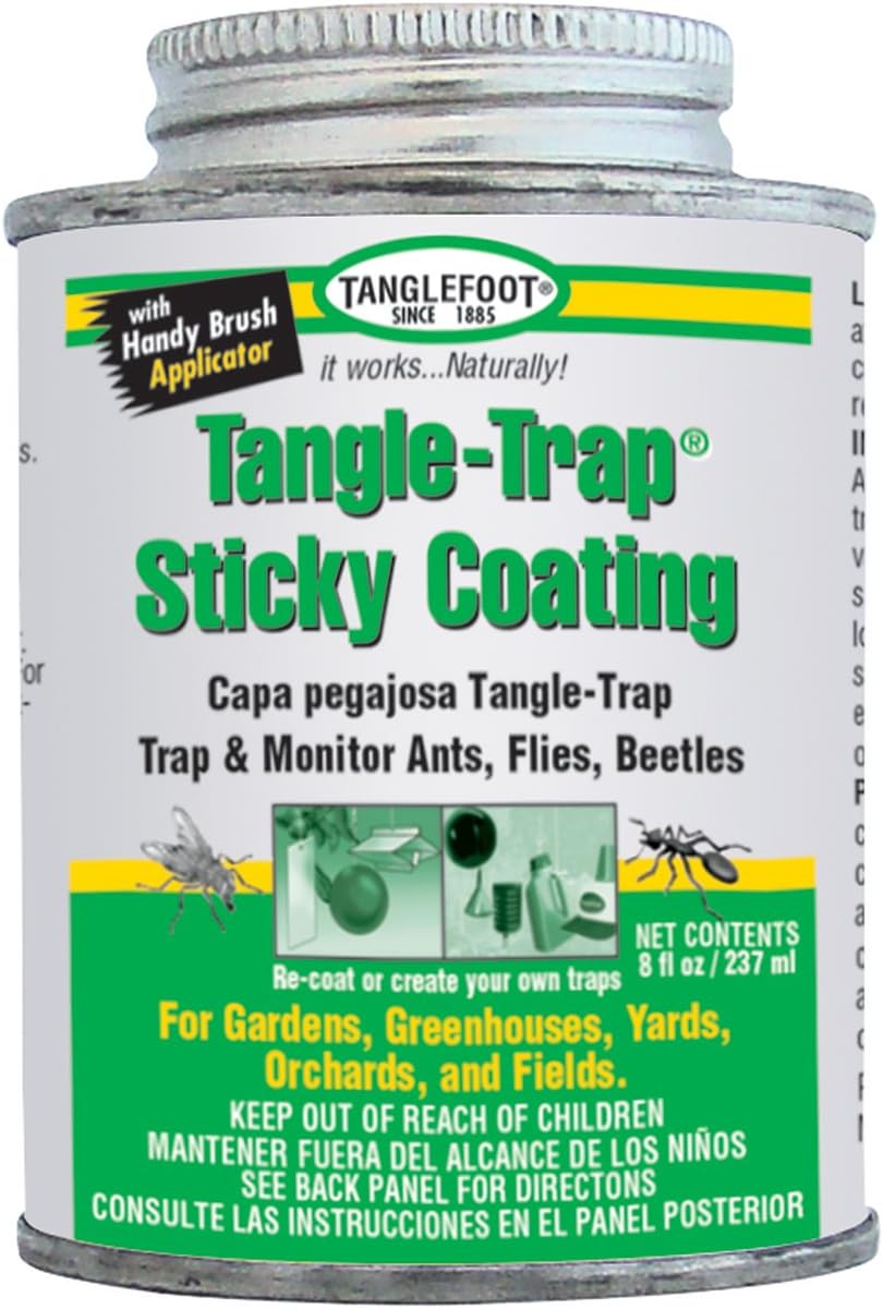 Contech 018441950082 Tanglefoot 300000588 8-Ounce Tangle Brush Coating, 8 oz Sticky Trap (Old), White
