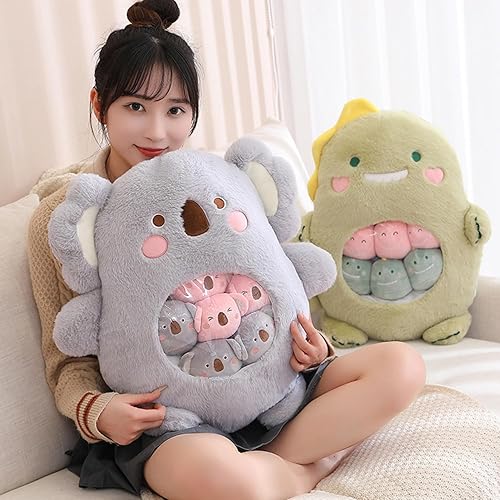 Miniatura 2 de Juguete de peluche de dinosaurio, bonita almohada de dinosaurio con 6 muñecos de peluche de dinosaurio, regalos creativos para niños (dinosaurio)