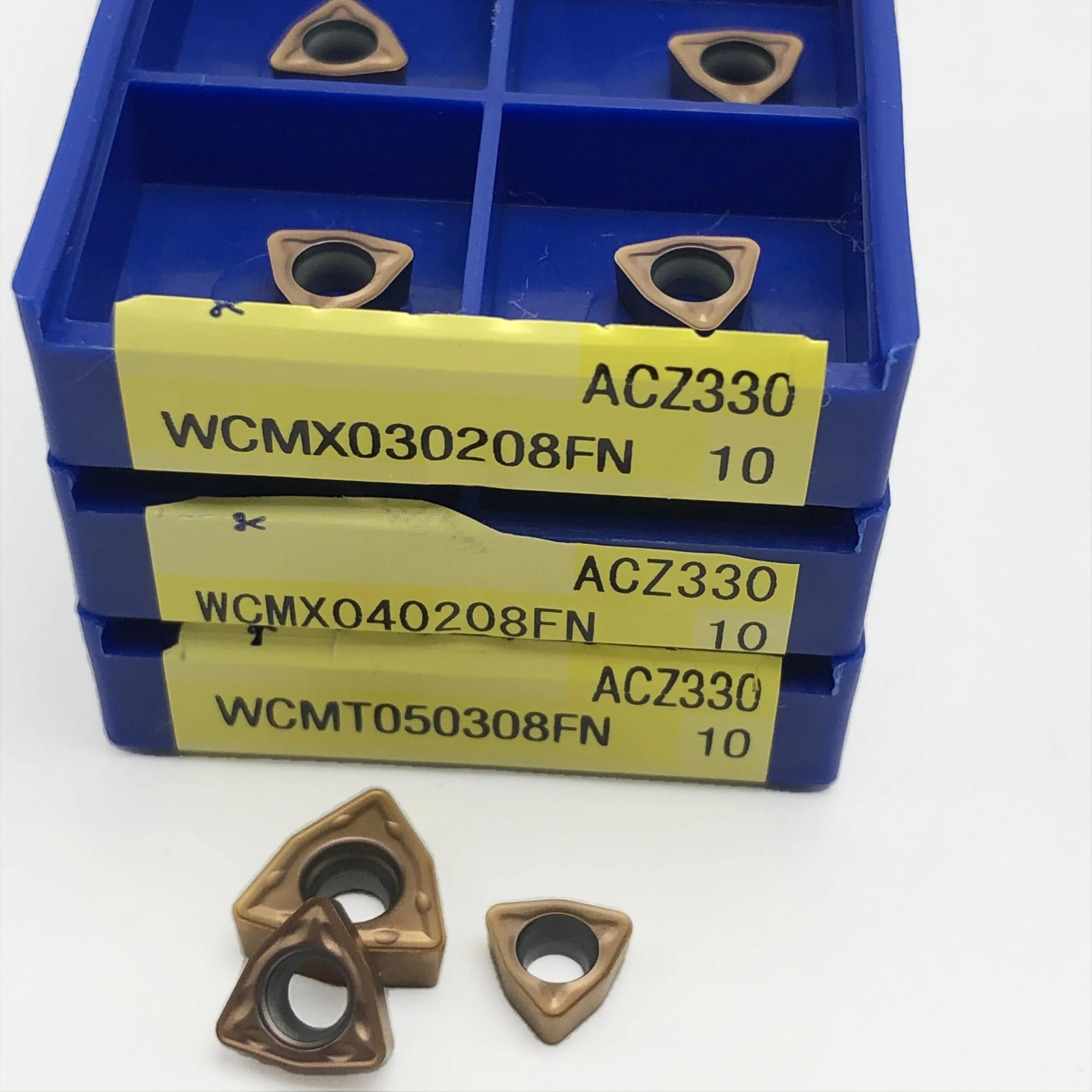 Herramienta De Corte Torno CNC Hoja Taladro 10 Piezas(WCMT080412FN ACZ330)