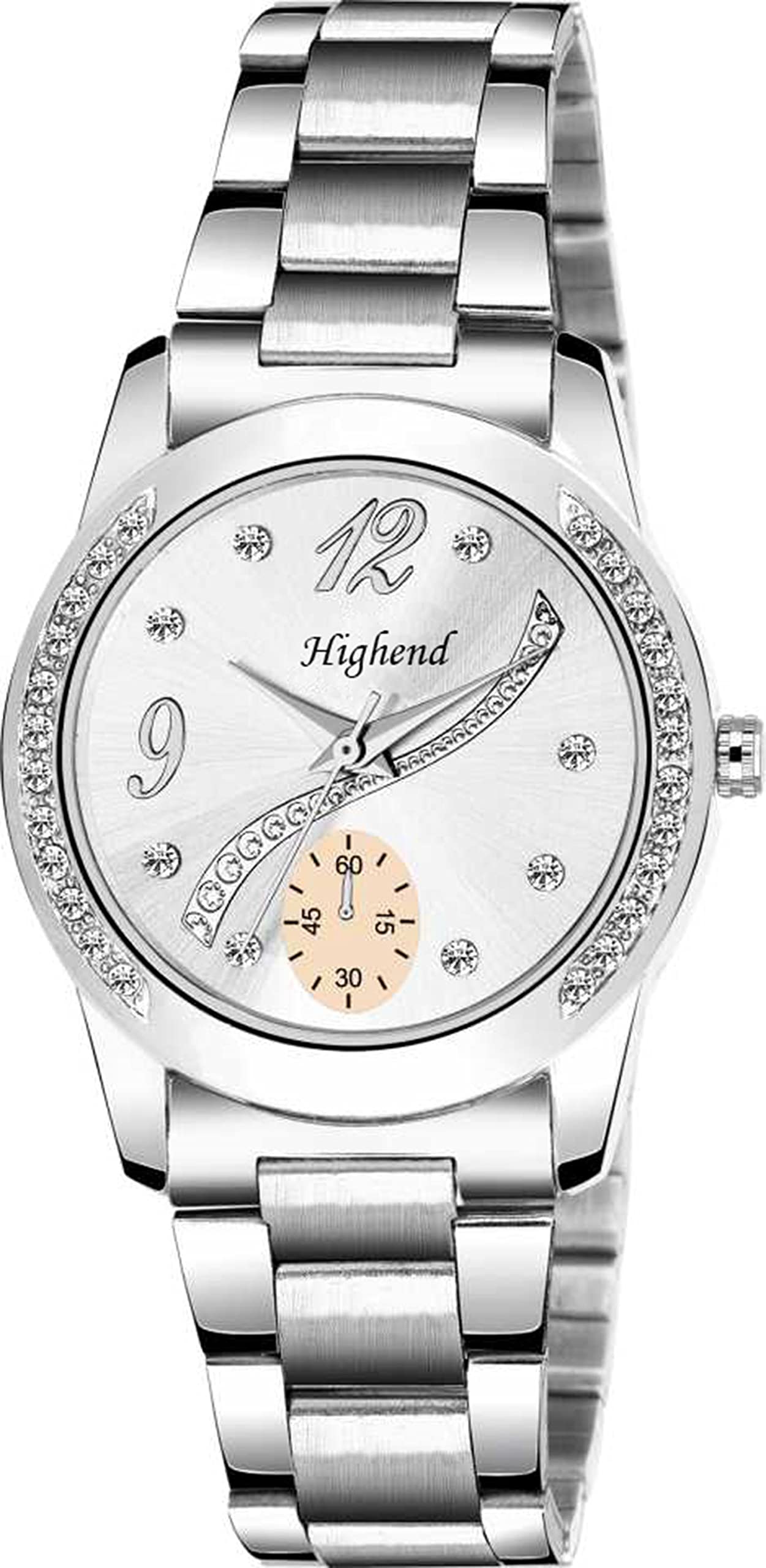 Highend HD-LR-192 Stainless Steel Silver Plated White Round Dial Stylish Girls and Women Hmts Quartz Analog Wrist Watch (B0BS6TBL9X) Amazon Price History, Amazon Price Tracker
