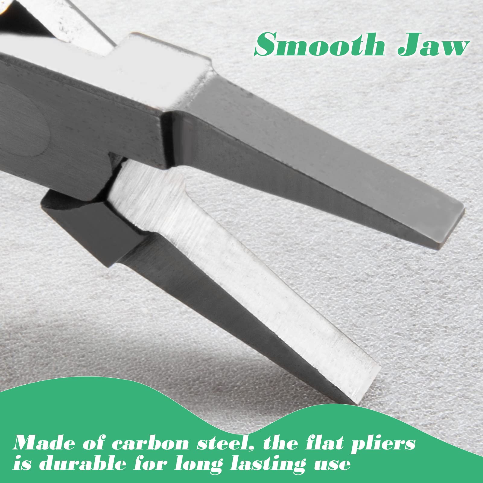 SPEEDWOX 5-Inch Flat Nose Pliers for Jewelry Making Smooth Jaw Mini Duck Bill Plier for Wire Wrapping Bending or Straightening Sheet Metal Bending Jewelry Making Tools Open and Close Jump Rings - Image 3