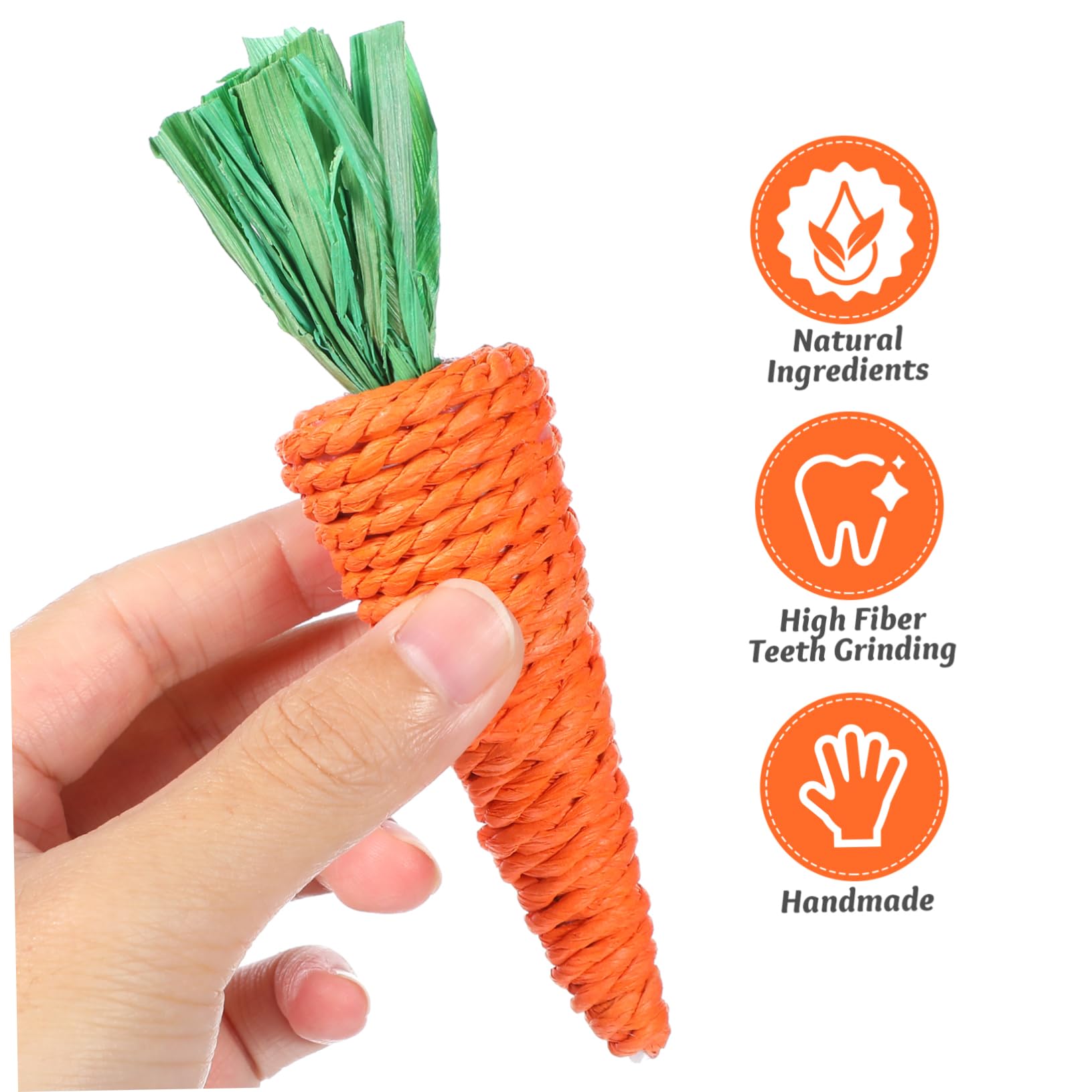 BESPORTBLE 30pezzi Giocattoli Da Masticare Per Piccoli Animali Da Carote Molar Radish Materiale Naturale Per Conigli Cavia e Criceti Sicuri e Resistenti Per Gioco e La Masticazione