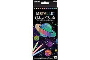BAZIC Metallic Colored Pencils: Elevate Your Coloring Creations with Shimmering Radiance