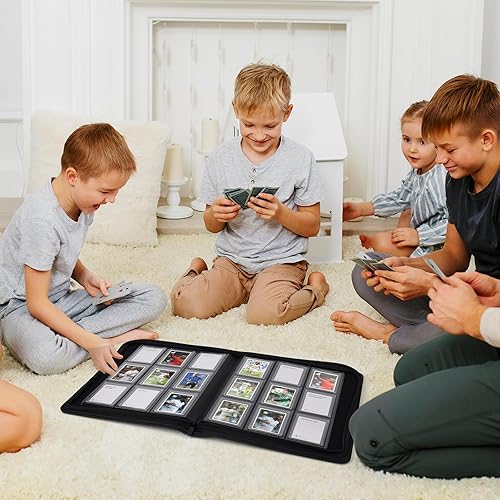 Miniatura 4 de Carpeta Toploader con 9 bolsillos para 288 tarjetas, fundas rígidas para carga superior, carpeta de tarjetas para MTG, TCG, tarjetas deportivas,