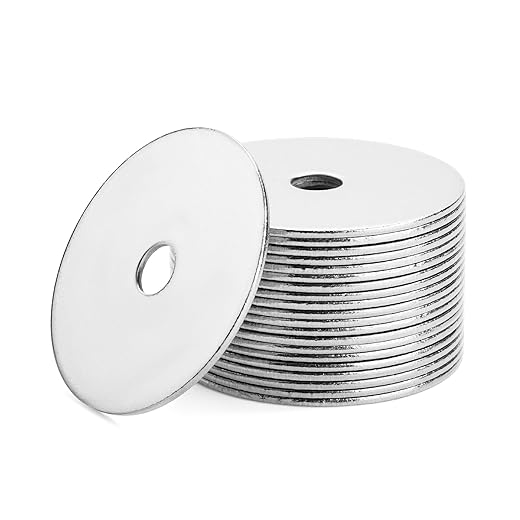 Bates- Stainless Steel Fender Washers for Bolts, 1/4" x1-1/2, 50 pcs, 1/4 Fender Washer