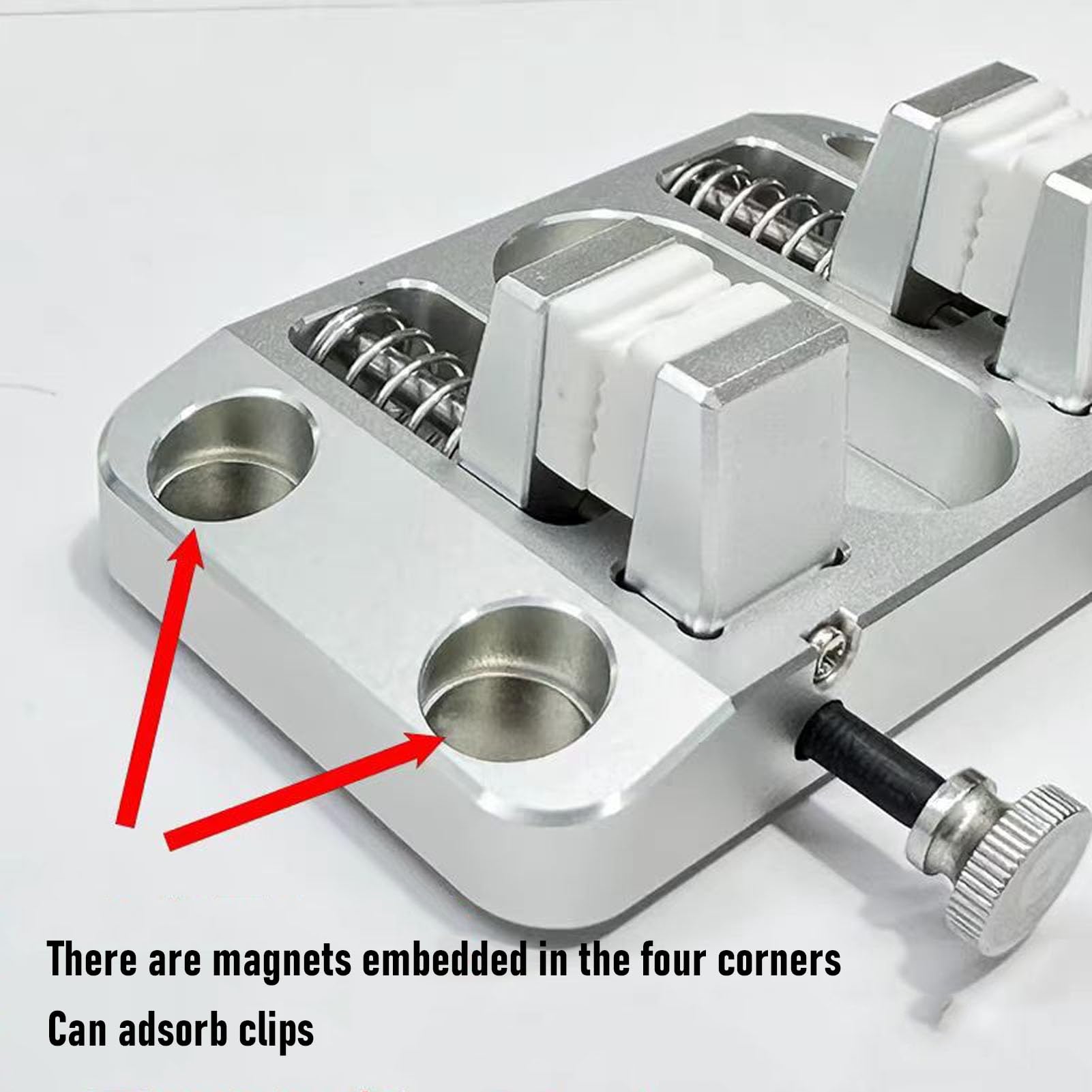 Abrazadera de alambre para estación de soldadura, accesorio de soldadura de alambre eléctrico de apertura máxima de 12 mm con 4 clips magnéticos para reparación de joyas