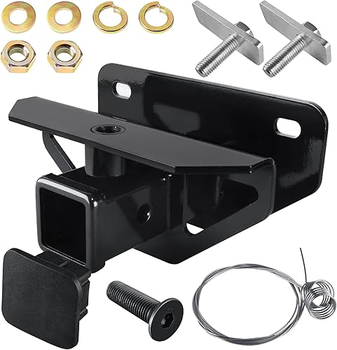Enganche de remolque clase 3 kit de enganche y cubierta de remolque MuHize de 2 pulgadas, compatible con RAM 1500 2009-2018 RAM 1500 2019-2023 RAM