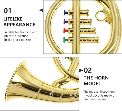 Miniatura 6 de Generic Juguetes para niños simulación juguetes al aire libre cuerno francés instrumento musical para niños modelo musical rendimiento juguetes para