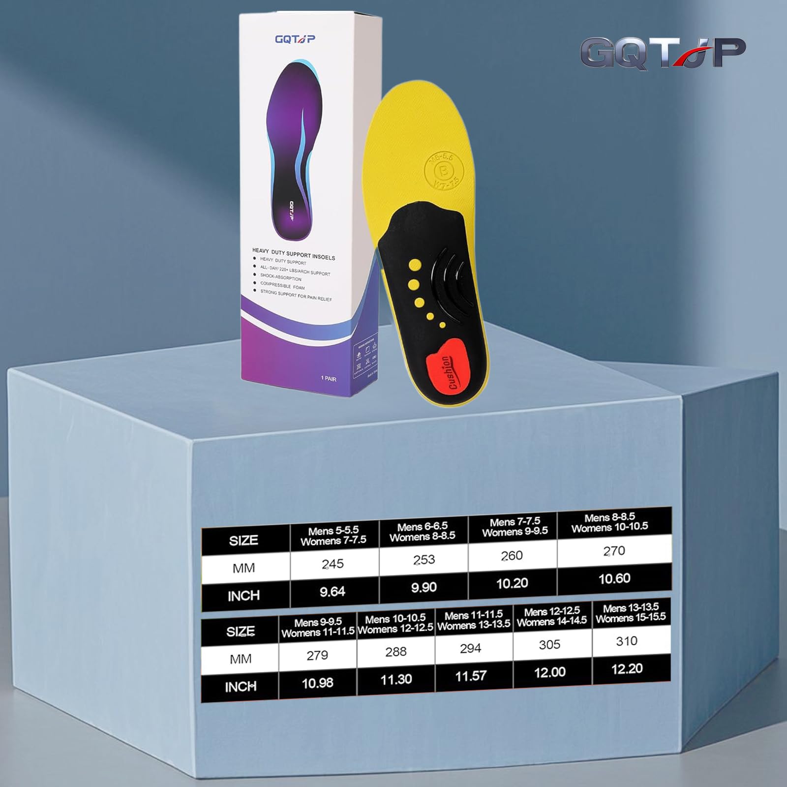 Plantillas ortopédicas para fascitis plantar, soporte de arco para aliviar pies planos, dolor de arco alto, plantillas de zapatos para hombres y mujeres de pie todo el día, plantillas de zapatos