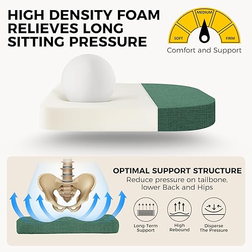 Miniatura 5 de downluxe Cojines para sillas de interior para sillas de comedor, almohadillas de espuma texturizadas suaves y cómodas para sillas de cocina con