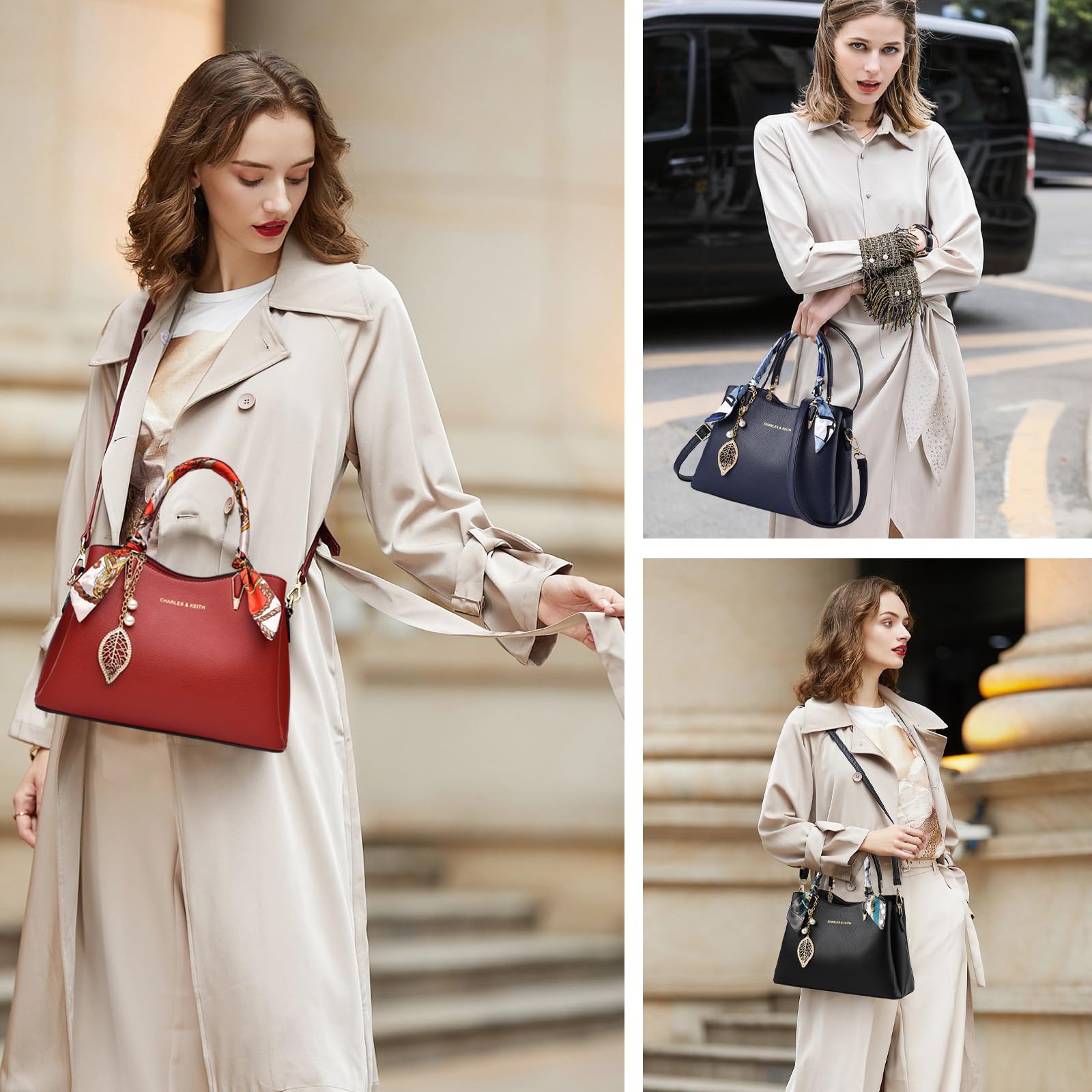 Myhozee Bolso de Mano Bugatti Mujer Piel Marca Shopper Tote Bag Perfecto Para Trabajo,Diario Vida,Navidad y Fiesta ect