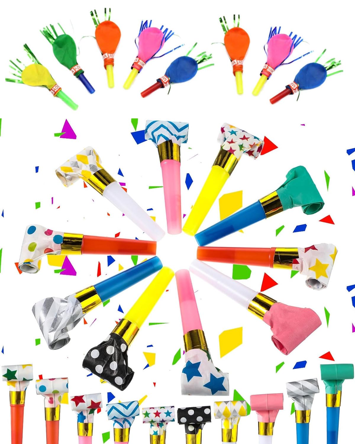 30 Tröten Für Kindergeburtstage – Bunte Plastik-Tröten, 24 Cm, Für Partys & Feste