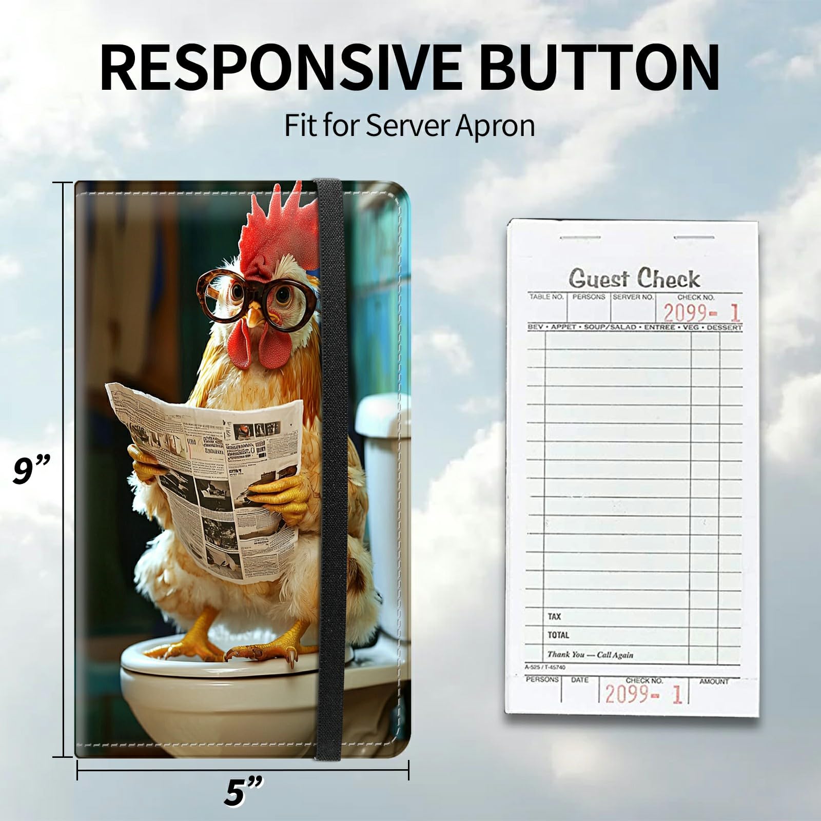 Waiter Book Server Wallet-9 x 5