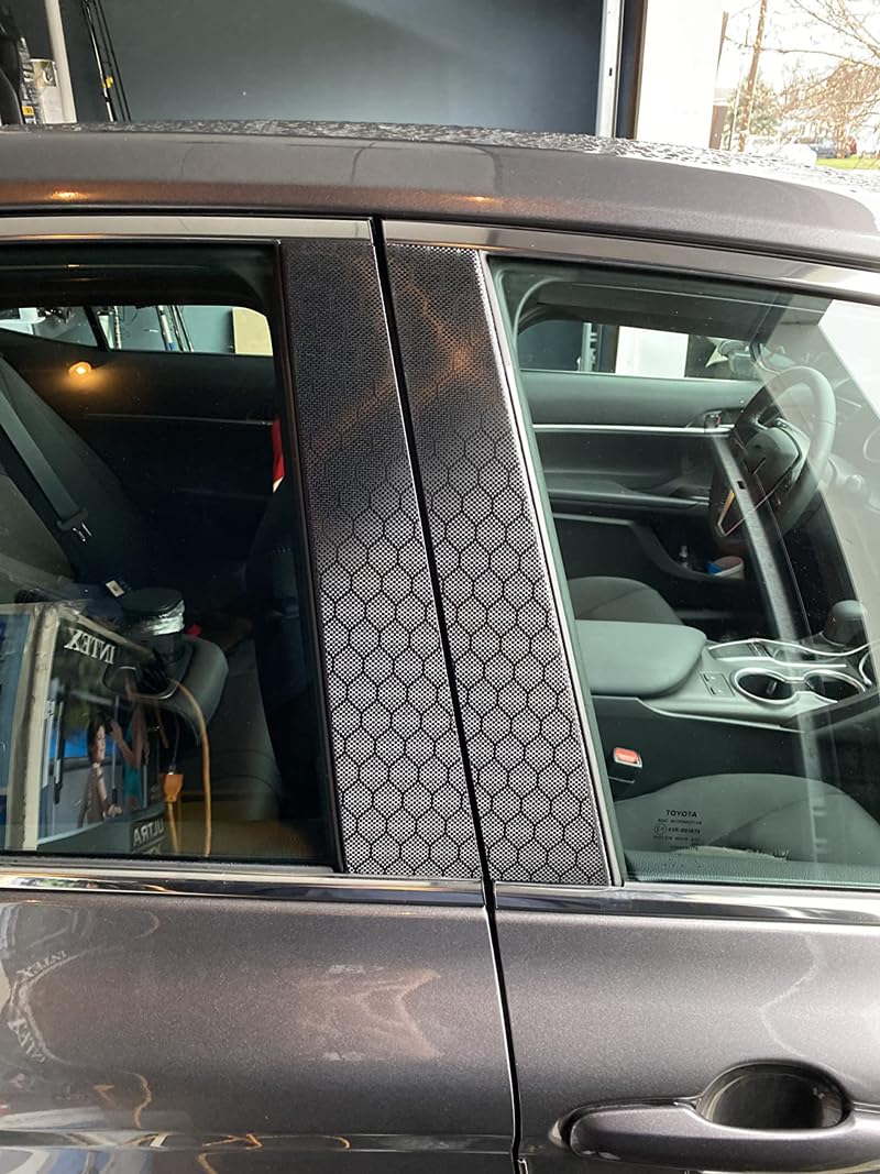 Pellicola Wrapping Auto Adesivi autoadesivi in ​​vinile nero carbonio esagonale for auto(50cm x 500cm)