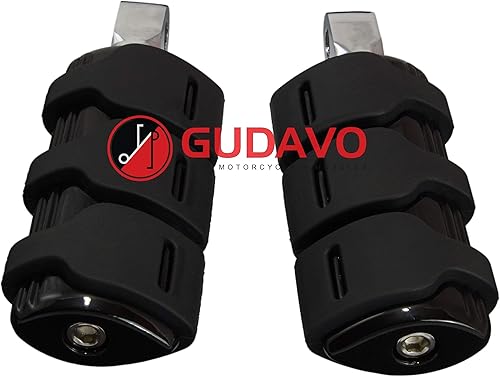 Miniatura 10 de Piernas delanteras o traseras de aluminio para motocicleta, pedal negro con soportes para Victory All Hammer (delantero (para piloto), estilo 2