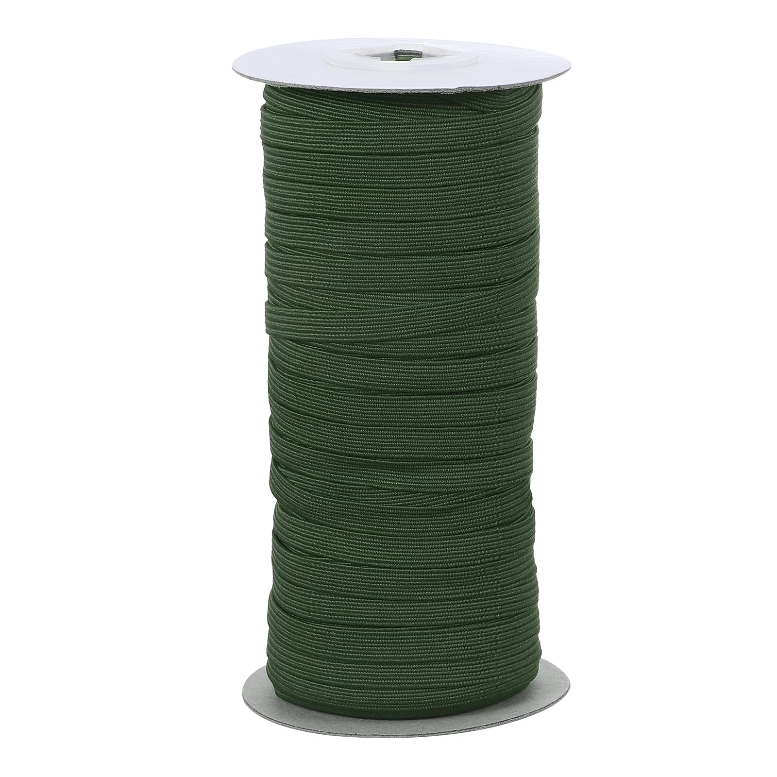 PATIKIL Elastic Bands 6mm x 45 Meters, Polyester Flat Elastic Cord Stretch Strap for Sewing Crafting DIY Olive Green