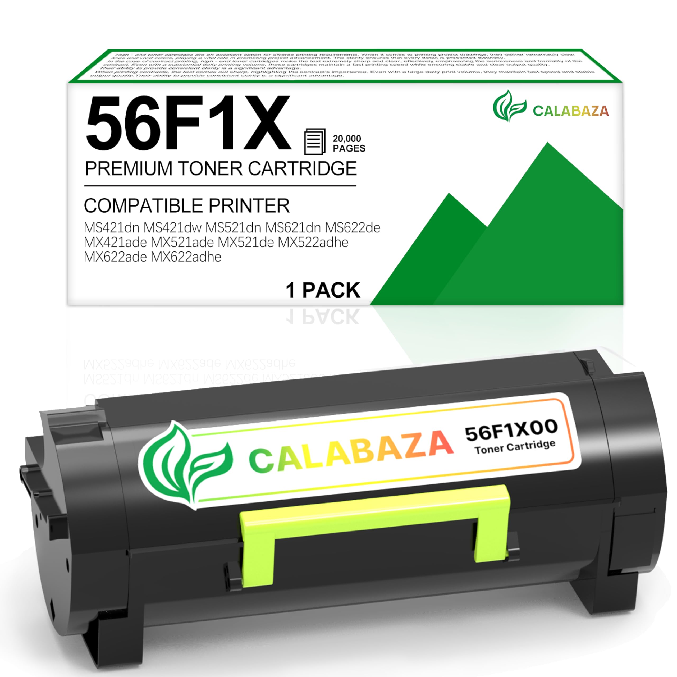 56F1X00 Toner Cartridge Replacement for Lexmark MX421ade Toner Cartridge for Lexmark MX521ade MX421ade MX521de MX522adhe MX622ade MX622adhe MS421